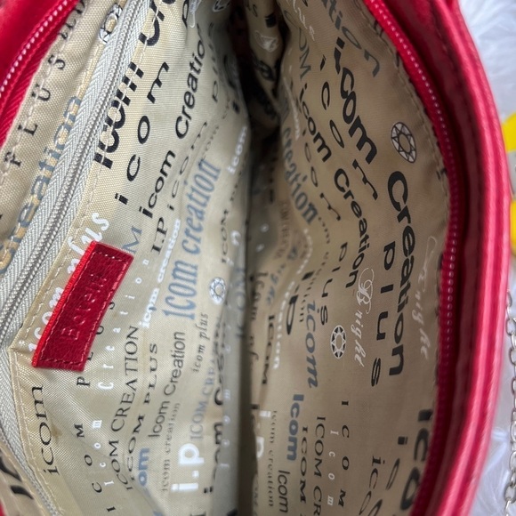 Botelli red silver hardware chain handbag - Picture 11 of 13